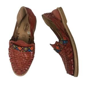 Vintage 1980s Huaraches Mexican Leather Sandals Flats / Women’s 6